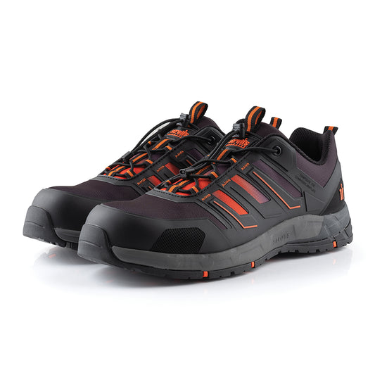 Scruffs Air Safety Trainers Black / Orange