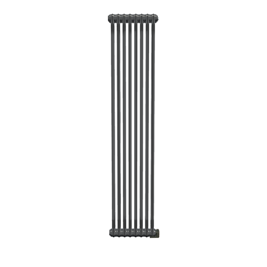 The Radiator Company ANCR2C1864EL Ancona 1.5KW 1853 x 645 2 Column 8 Section Vertical Electric Radiator Bare Metal Lacquer