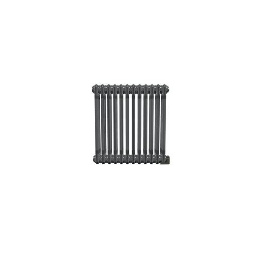The Radiator Company ANCR3C6560EL Ancona 750W 653 x 600 3 Column 12 Section Horizontal Electric Radiator Bare Metal Lacquer