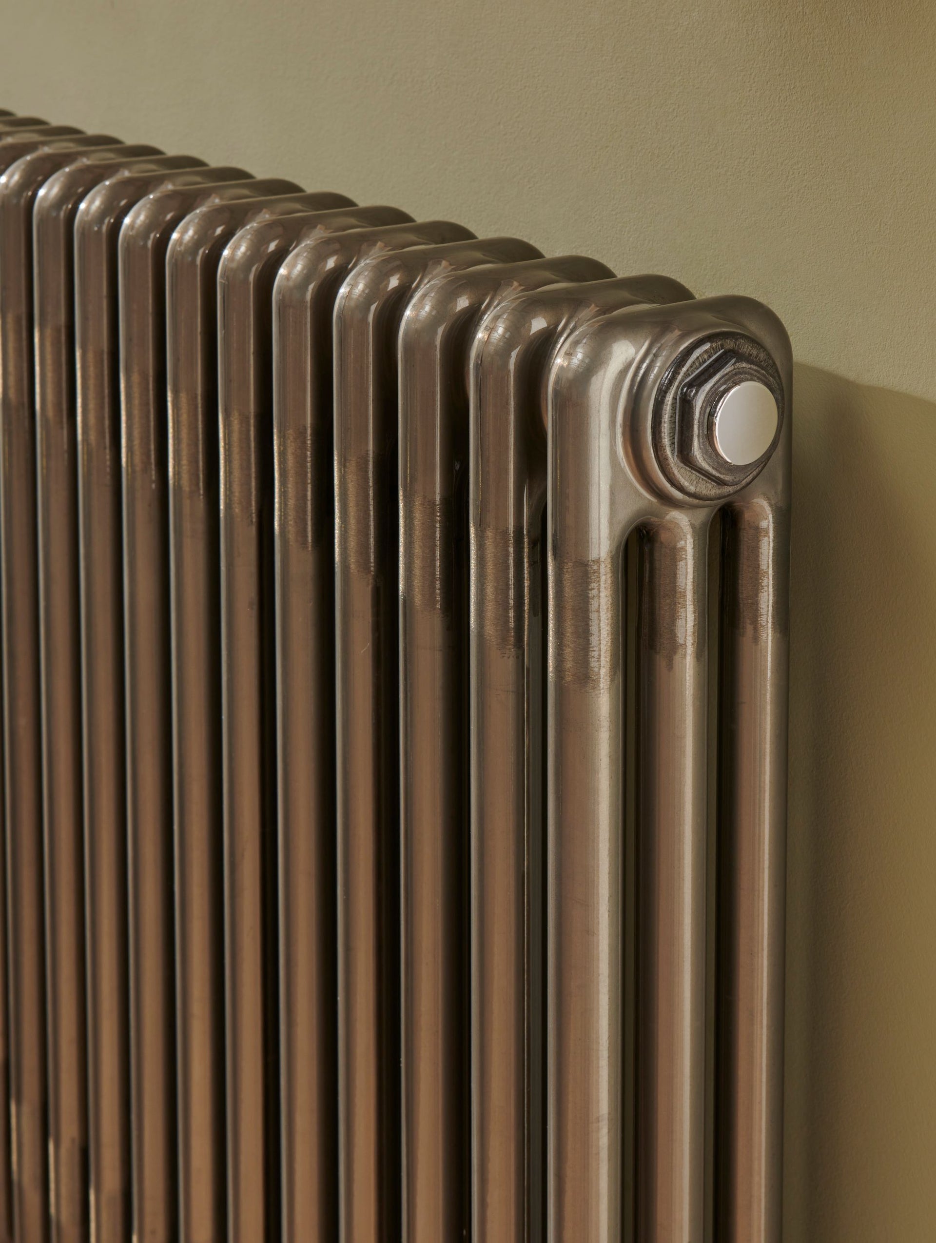 The Radiator Company ANCR3C6573EL Ancona 1KW 653 x 735 3 Column 12 Section Horizontal Electric Radiator Bare Metal Lacquer