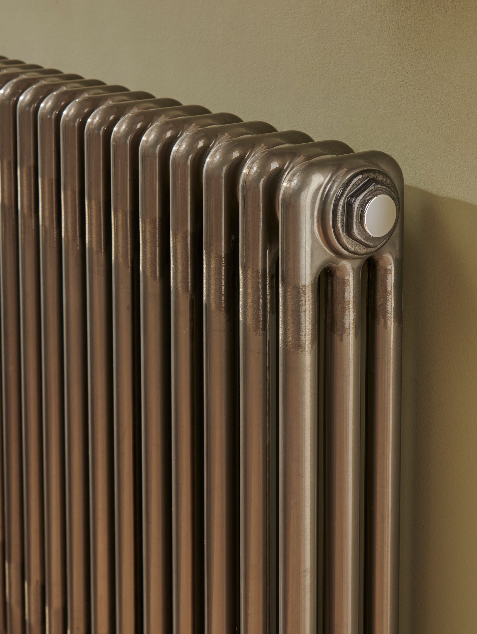 The Radiator Company ANCR3C6573EL Ancona 1KW 653 x 735 3 Column 12 Section Horizontal Electric Radiator Bare Metal Lacquer