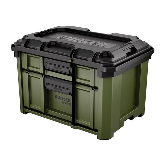 Bunker® B600-2DTB Load-Up Stacking 2 Drawer Tool Box 570mm Dark Green