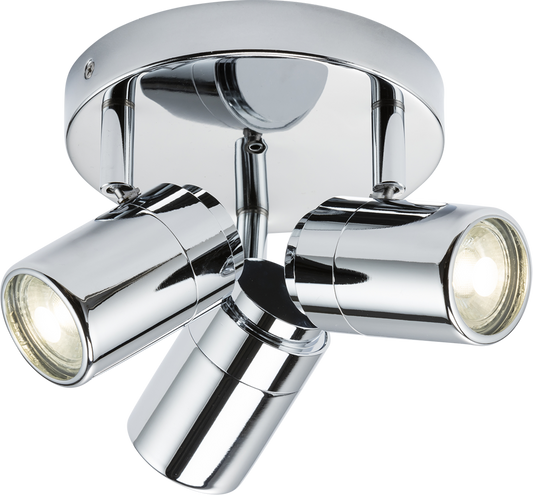 Knightsbridge BA03P3C  3 x GU10 Spotlight Chrome