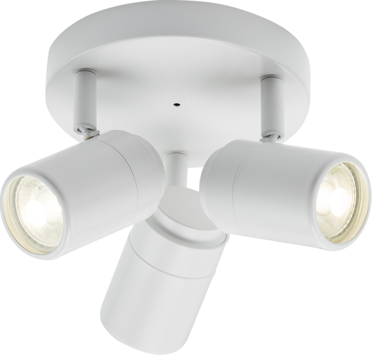 Knightsbridge BA03P3MW 3 x GU10 Spotlight Matt White