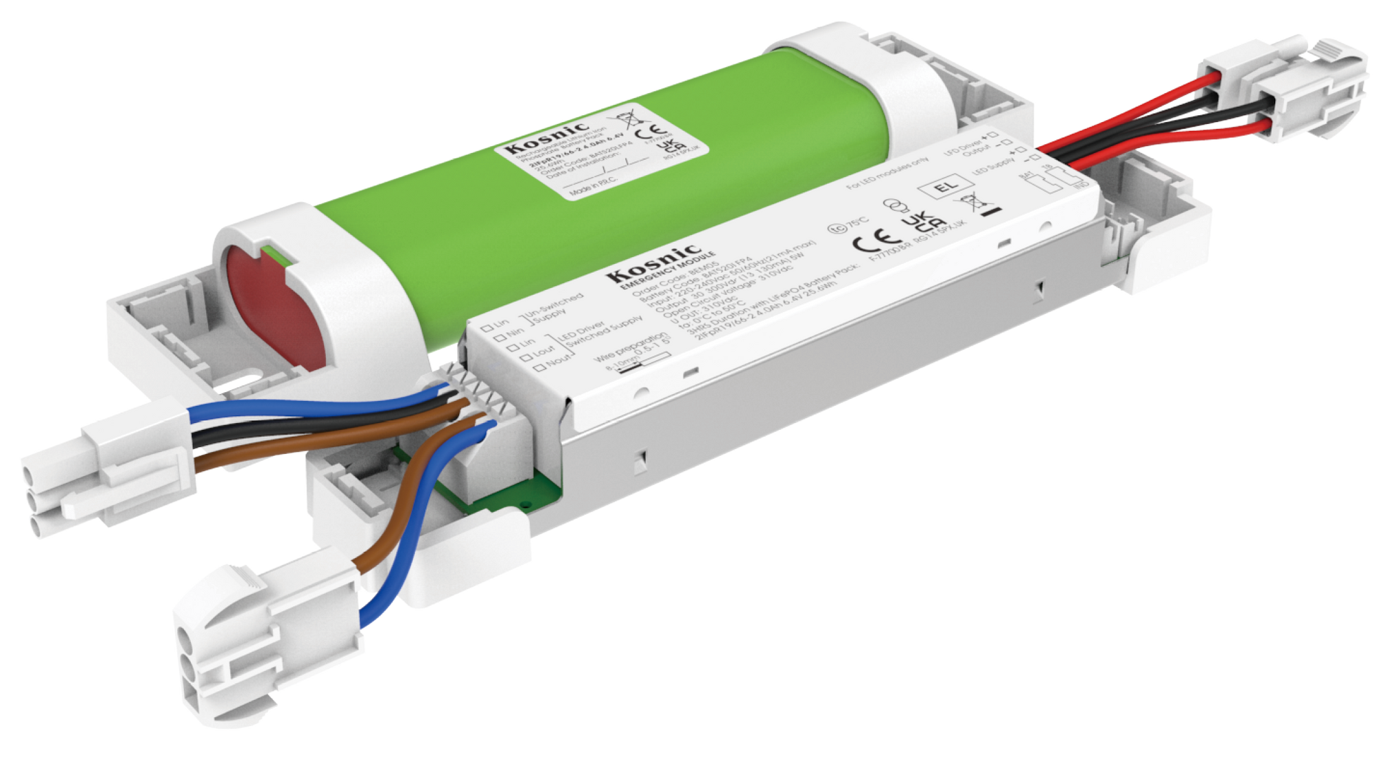 Kosnic BEM05/SST BEM05 Duo 5W Manual & Self-Test Emergency Module White