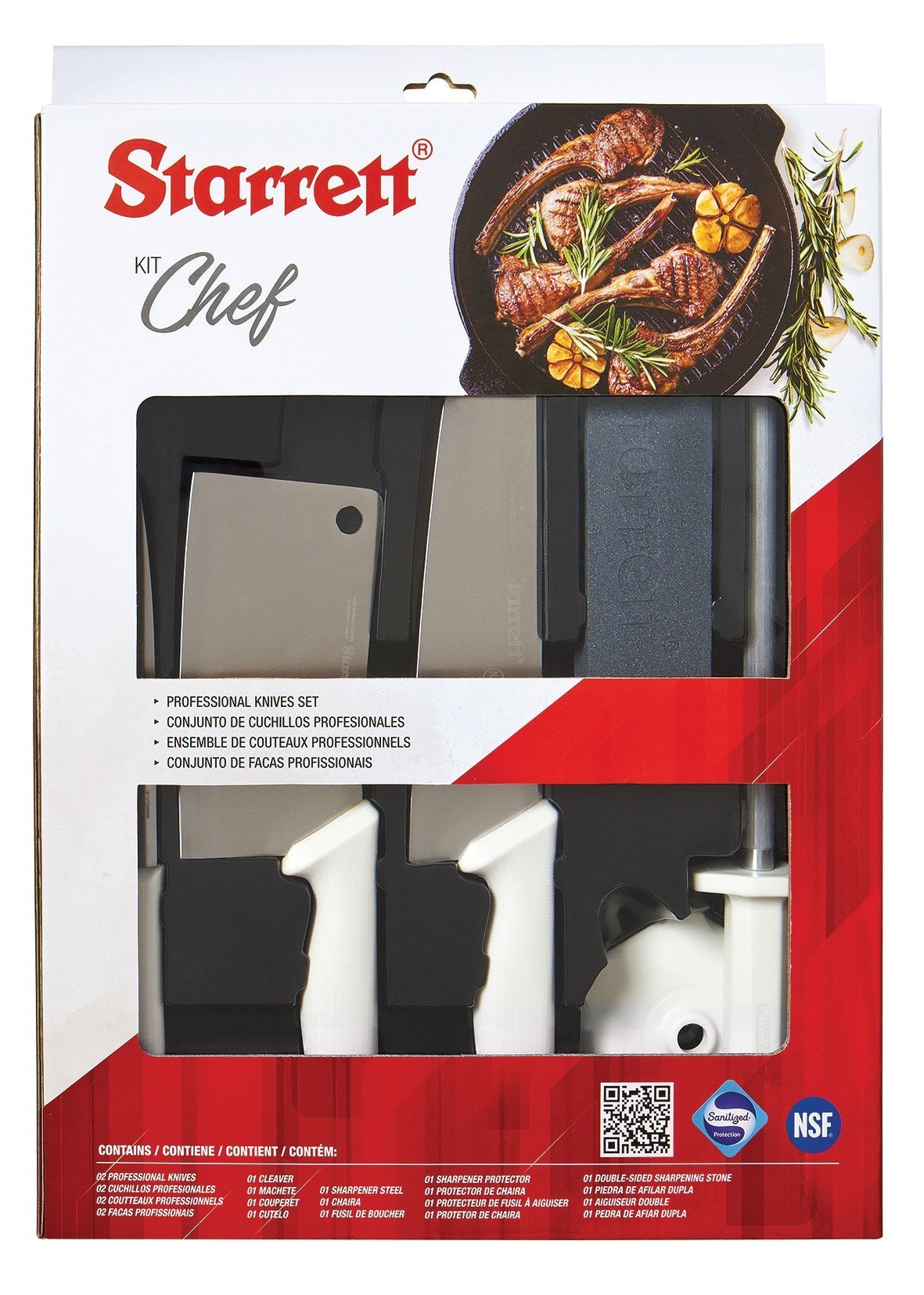 Starrett BKK-6W1 6pc Chef Knife Set White