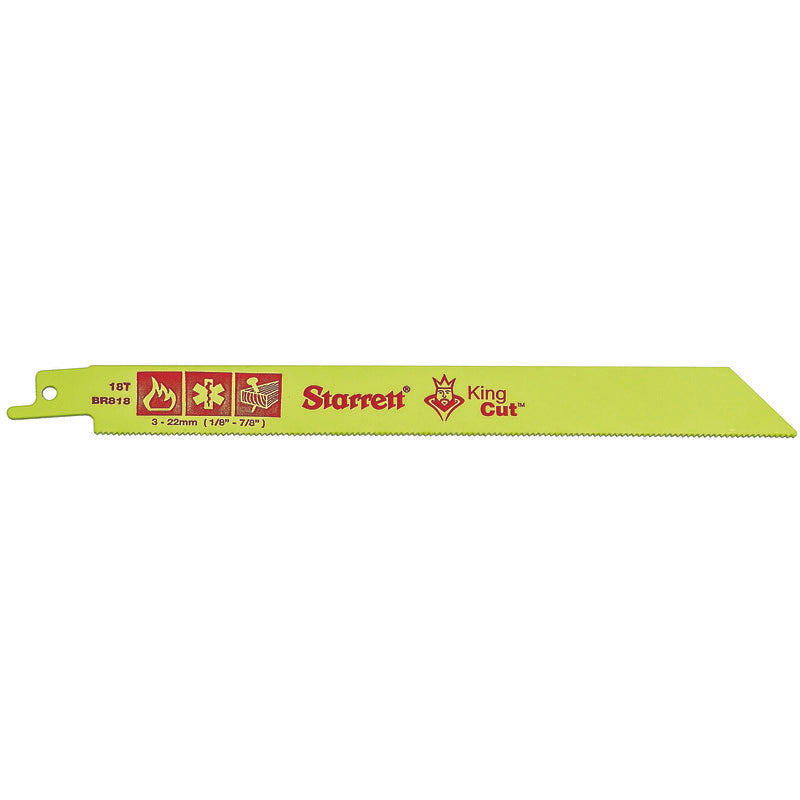Starrett BR818-5 18TPI King Cut Reciprocating Blades Pack of 5
