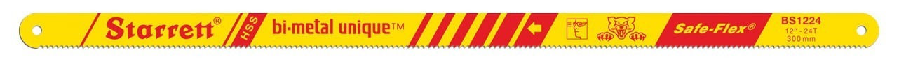 Starrett KBS1224-10 24TPI Bi-Metal Unique Hacksaw Blades Pack of 10