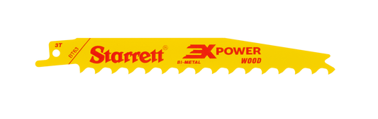 Starrett BT63-5 3TPI Wood Cutting Reciprocating Blades Pack of 5