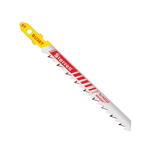 Starrett BU36T-20 6TPI Bi-Metal Unique Wood Cutting Jigsaw Blades Pack of 20