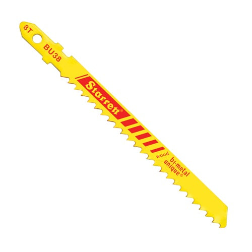 Starrett BU38-5 8TPI Bi-Metal Unique Wood Cutting Jigsaw Blades Pack of 5