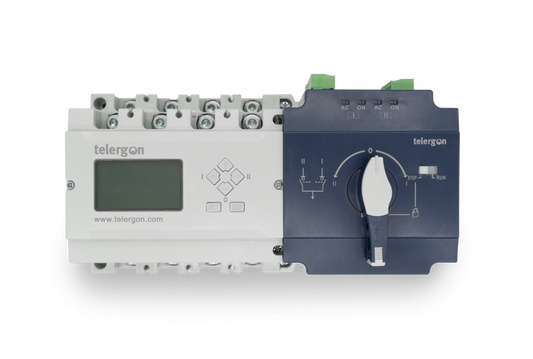 Switchtec C2-00633NBDDT Telergon 63A / 80A TP Automatic Transfer Switch with Integrated Handle 230V