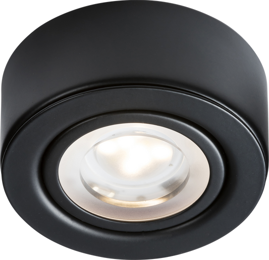 Knightsbridge CABCTMB 2W LED Round Cabinet Light Matt Black