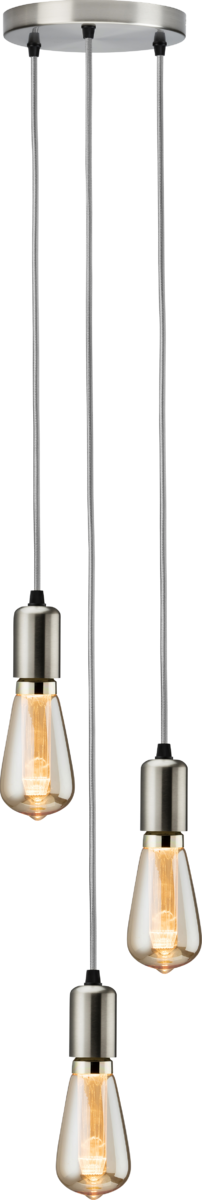 Knightsbridge CALCO3PBC 3 x E27 Contemporary Cluster Pendant Brushed Chrome