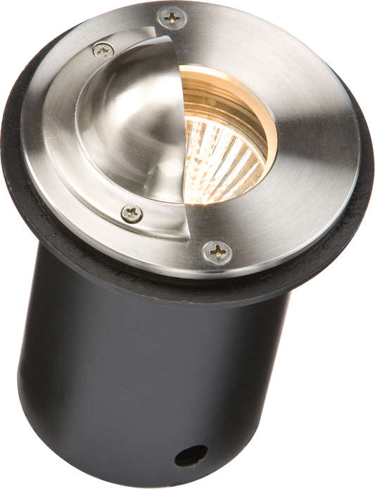 Knightsbridge CAPWGU GU10 Round Half Lip Walk Over Groundlight Stainless Steel IP65