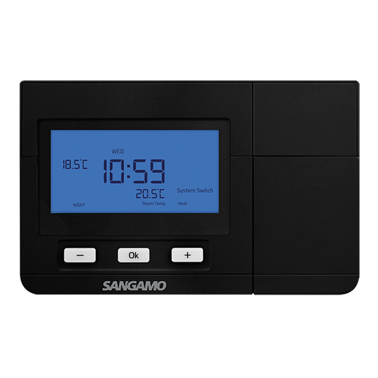 Sangamo CHPRSTATDPB 7 Day Programmable Room Thermostat Black