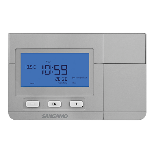 Sangamo CHPRSTATDPS 7 Day Programmable Room Thermostat Silver