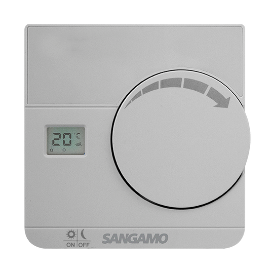 Sangamo CHPRSTATDS Electronic Room Thermostat with Digital Display Silver