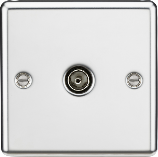 Knightsbridge CL010PC 1 Gang TV Outlet (Non Isolated) Polished Chrome