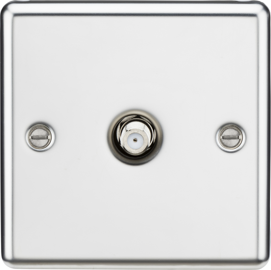 Knightsbridge CL015PC 1 Gang Satellite Outlet (Non Isolated) Polished Chrome