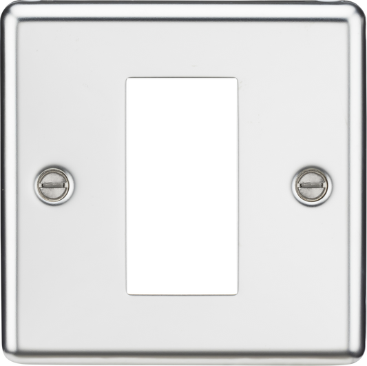 Knightsbridge CL1GPC 1 Gang 1 Module Euromodule Faceplate Polished Chrome