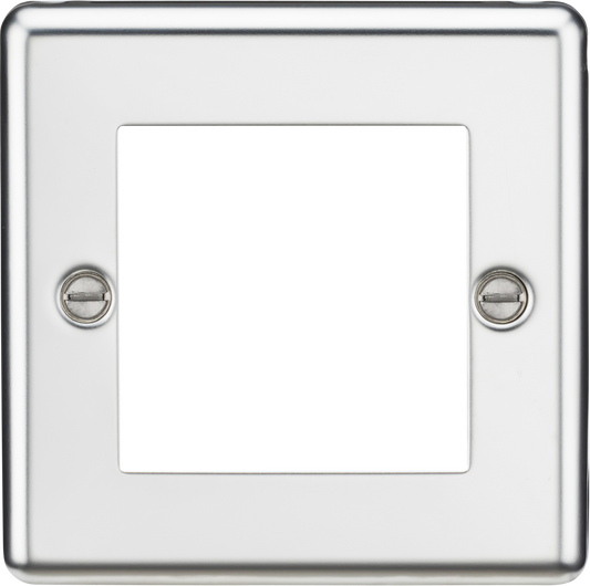 Knightsbridge CL2GPC 1 Gang 2 Module Euromodule Faceplate Polished Chrome