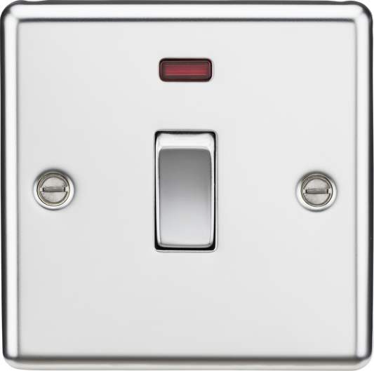 Knightsbridge CL834NPC 1 Gang 20A DP Switch with Neon Polished Chrome