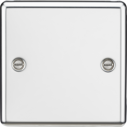 Knightsbridge CL85PC 1 Gang Blank Plate Polished Chrome