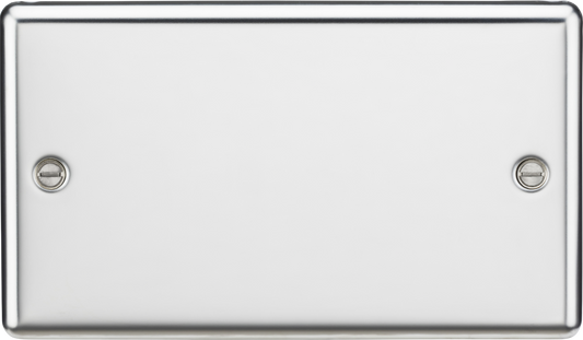 Knightsbridge CL86PC 2 Gang Blank Plate Polished Chrome