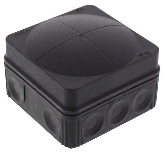 Wiska 10061998 COMBI® 108/5 76 x 76 x 51mm Junction Box Black IP66