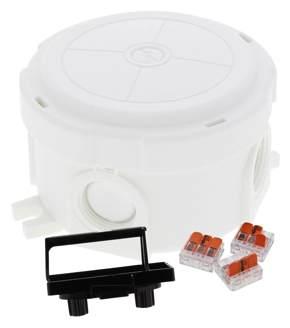 Wiska 10110637 COMBI® 304 82 x 57mm Junction Box with 3x WAGO 221-413 White IP66/IP67