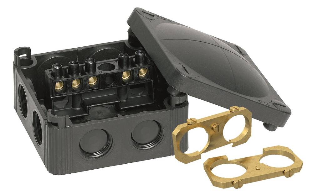 Wiska 308/5/EC/B COMBI® 308 ACE Kit 85 x 85 x 51mm Junction Box Black ...