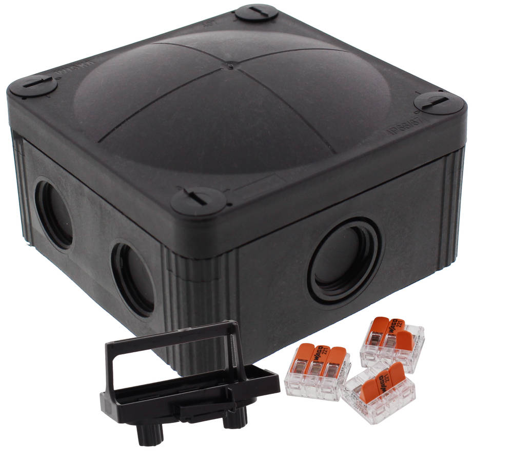 Wiska 10109675 COMBI® 407 95 x 95 x 60mm Junction Box with 3x WAGO 221-413 White IP66/IP67