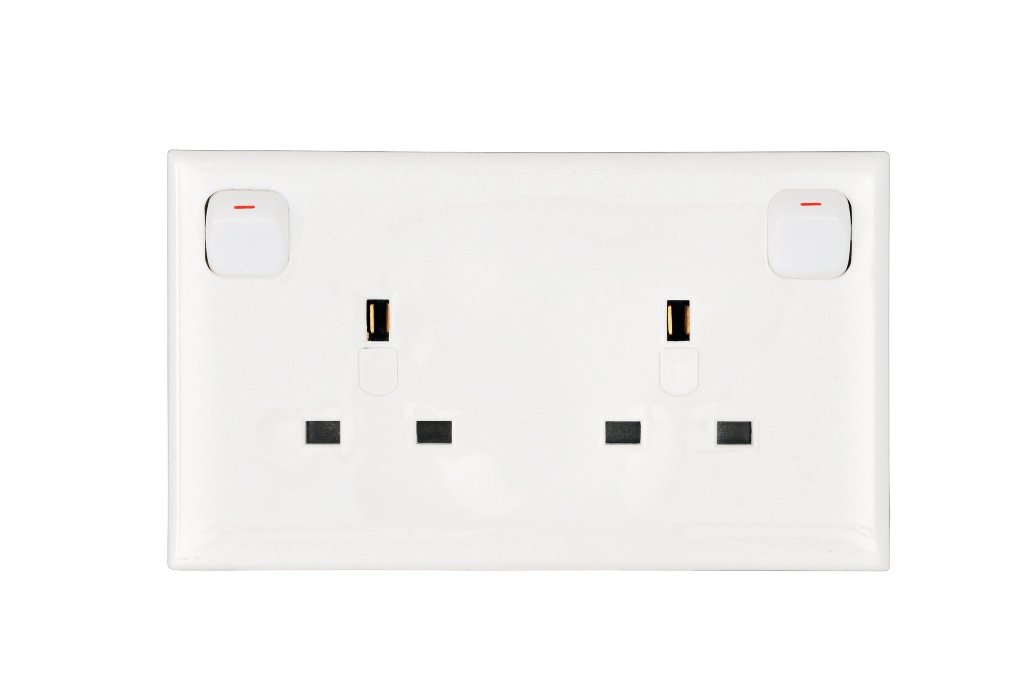 Niglon CS13D 1 - 2 Gang 13A Switched Convertor Socket White Moulded