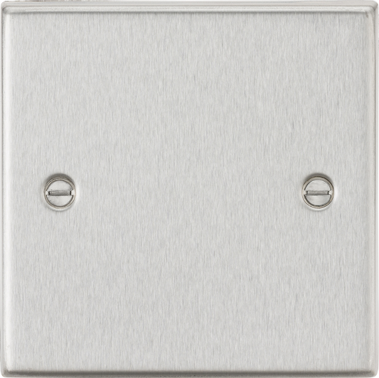Knightsbridge CS85BC 1 Gang Blank Plate Brushed Chrome