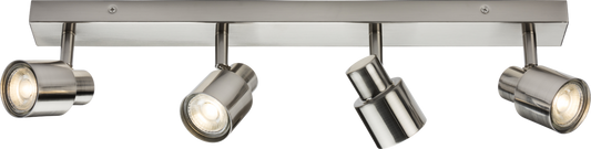 Knightsbridge CSP4BC  4 x GU10 Bar Spotlight Brushed Chrome
