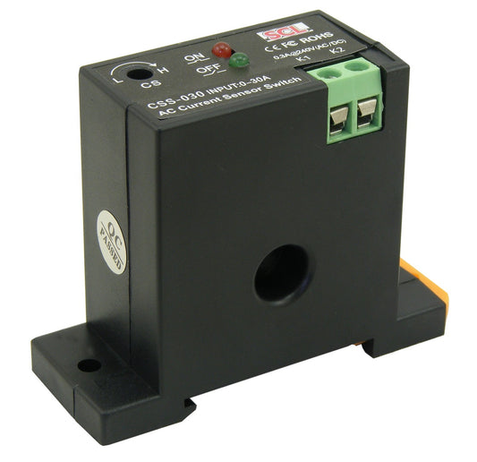 Switchtec CSS-030 SCL 0.3-30A Adjustable Current Switch with N/O Contact Black
