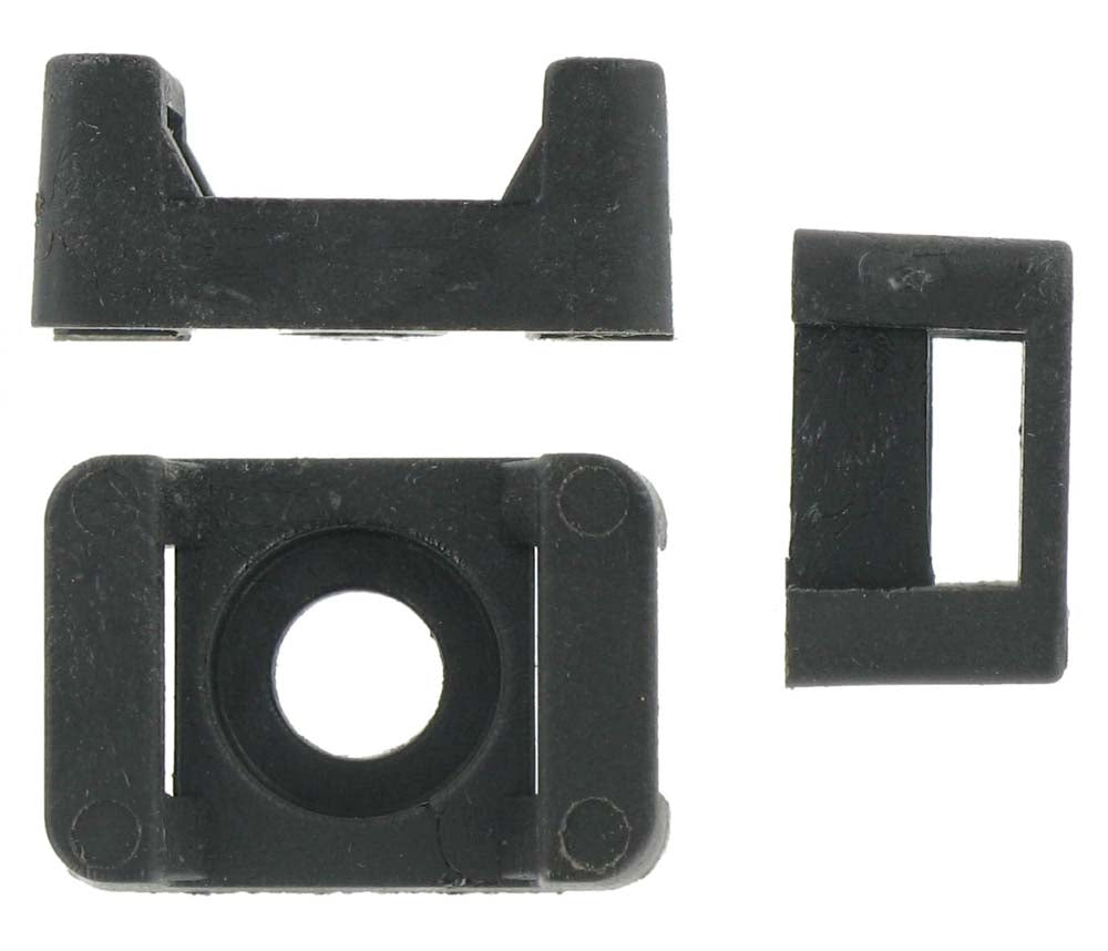 Deligo CTSB 23 x 10mm Cable Tie Saddles Black (100)