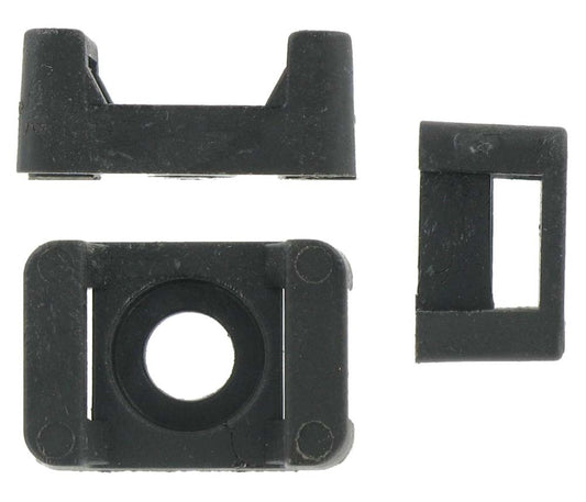 Deligo CTSB 23 x 10mm Cable Tie Saddles Black (100)