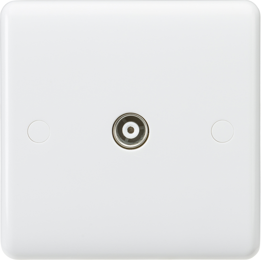 Knightsbridge CU0120 1 Gang TV Outlet (Isolated) White Moulded