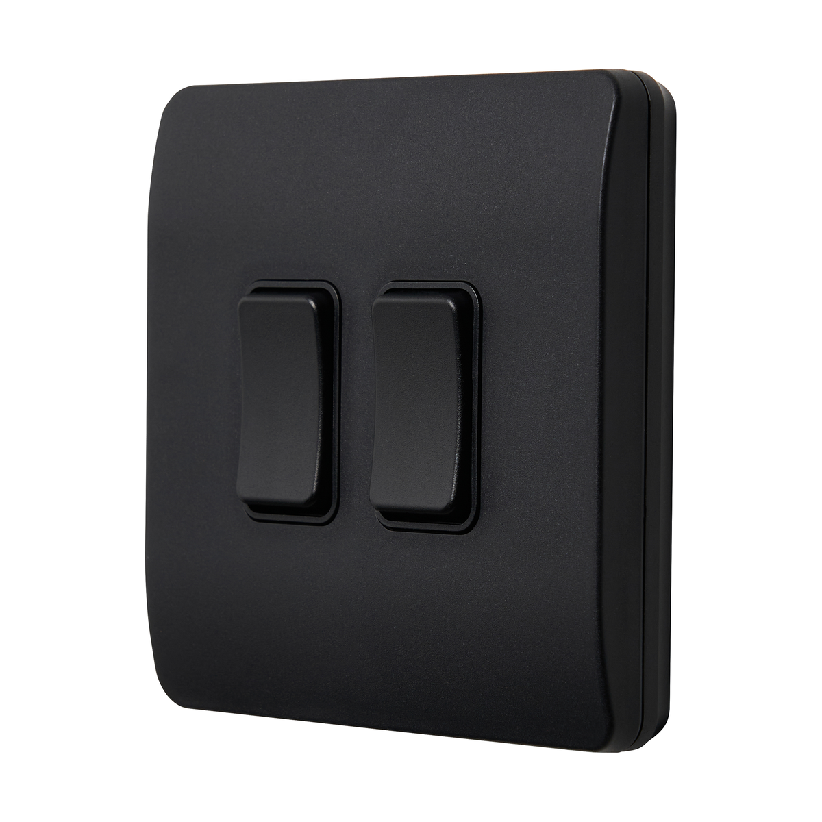 Forum CUL-42502 Kinetic 2 Gang Slimline Faceplate Black (No Modules)