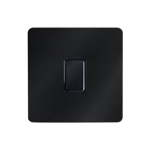Forum CUL-44836 Kinetic 1 Gang Faceplate Black Chrome (No Module)