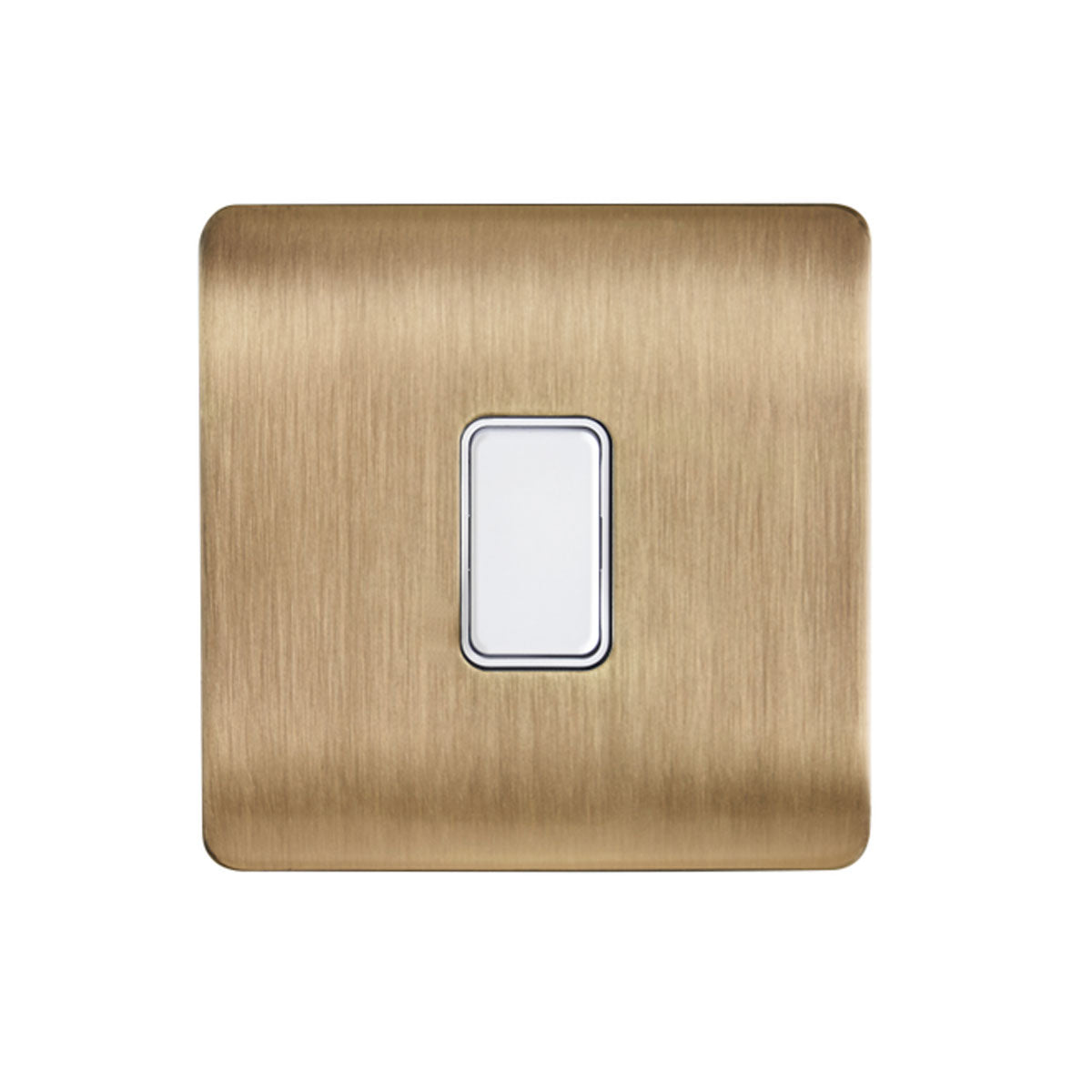 Forum CUL-44838 Kinetic 1 Gang Faceplate Brushed Brass (No Module)
