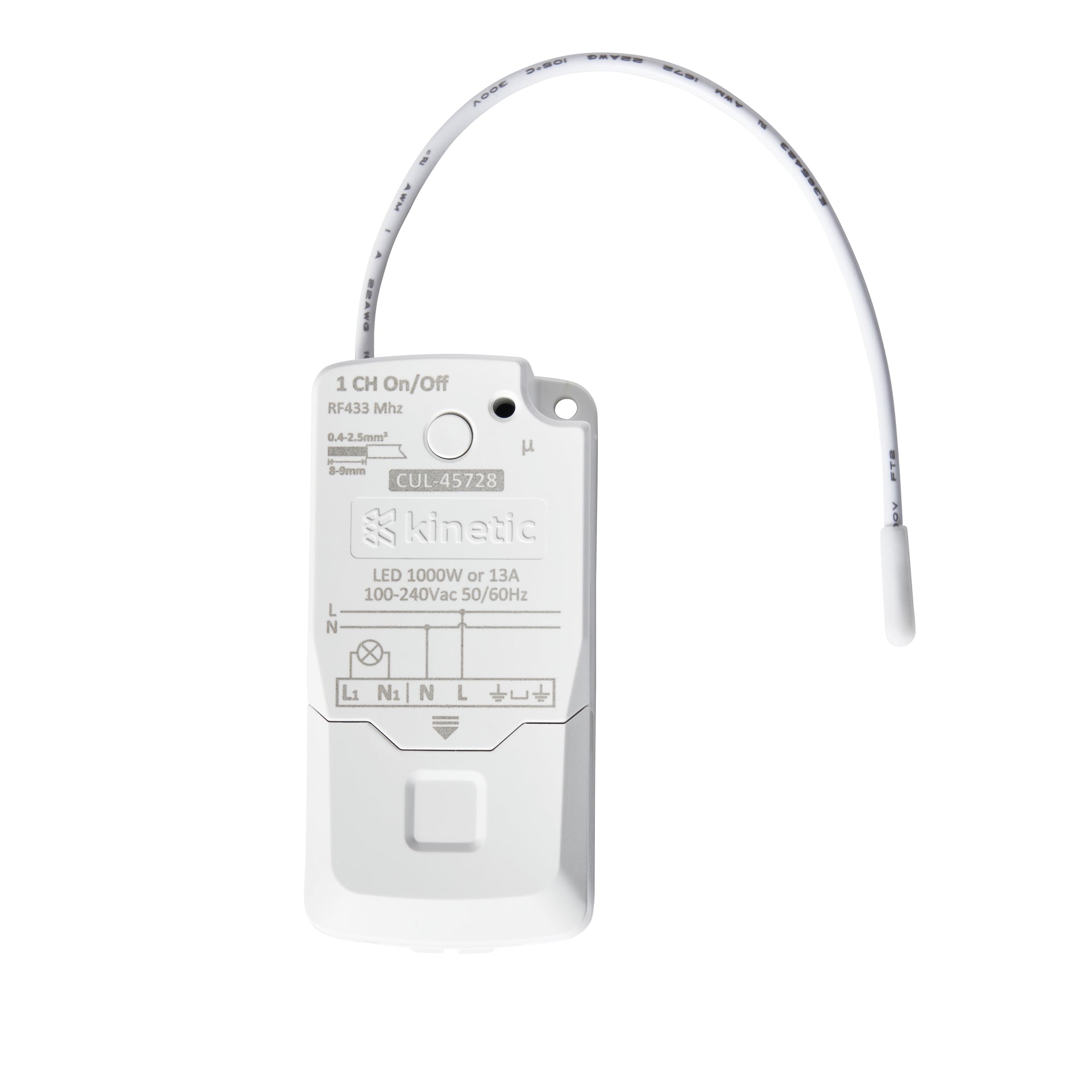 Forum CUL-45728 Kinetic Professional 1 Channel RF Receiver White