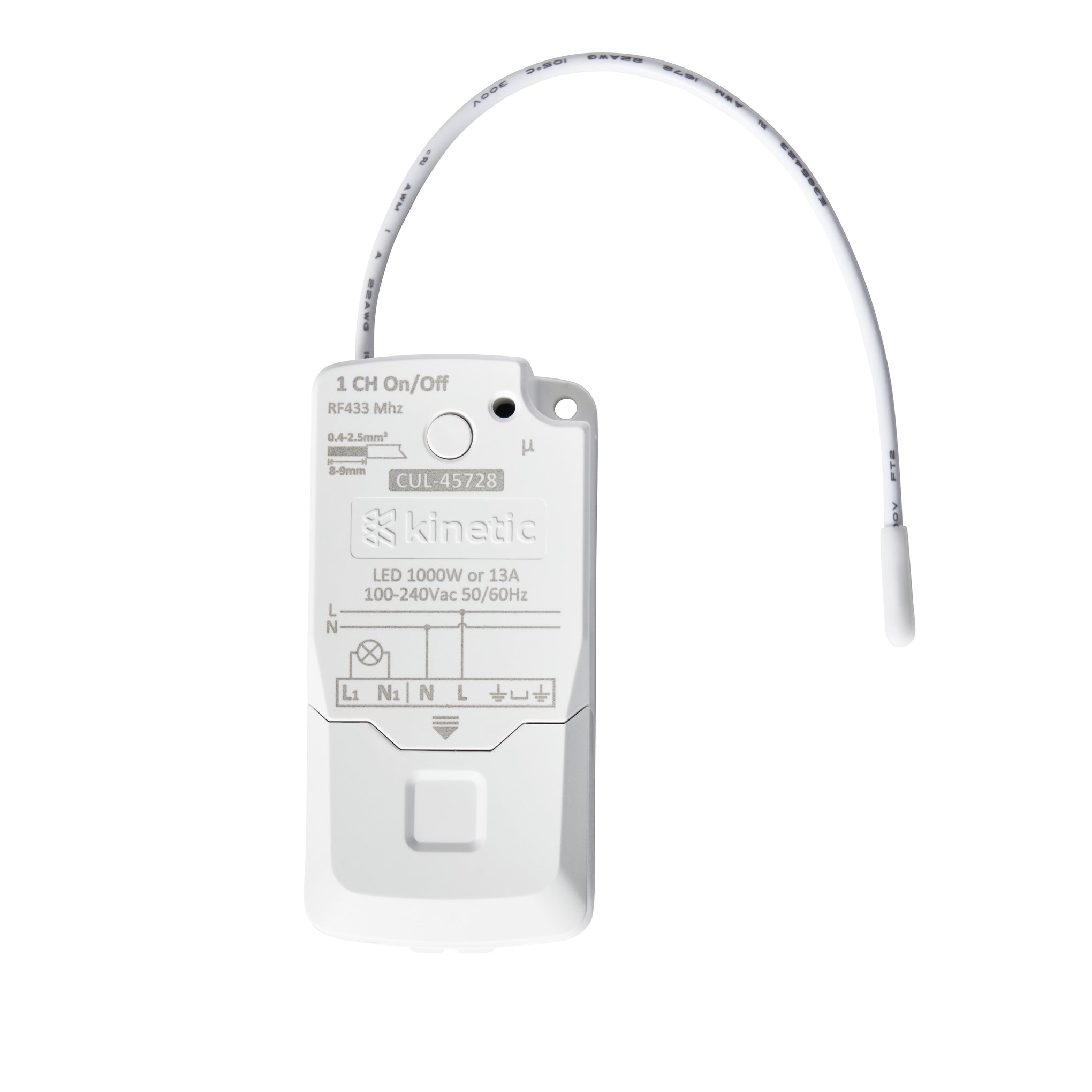 Forum CUL-45728 Kinetic Professional 1 Channel RF Receiver White