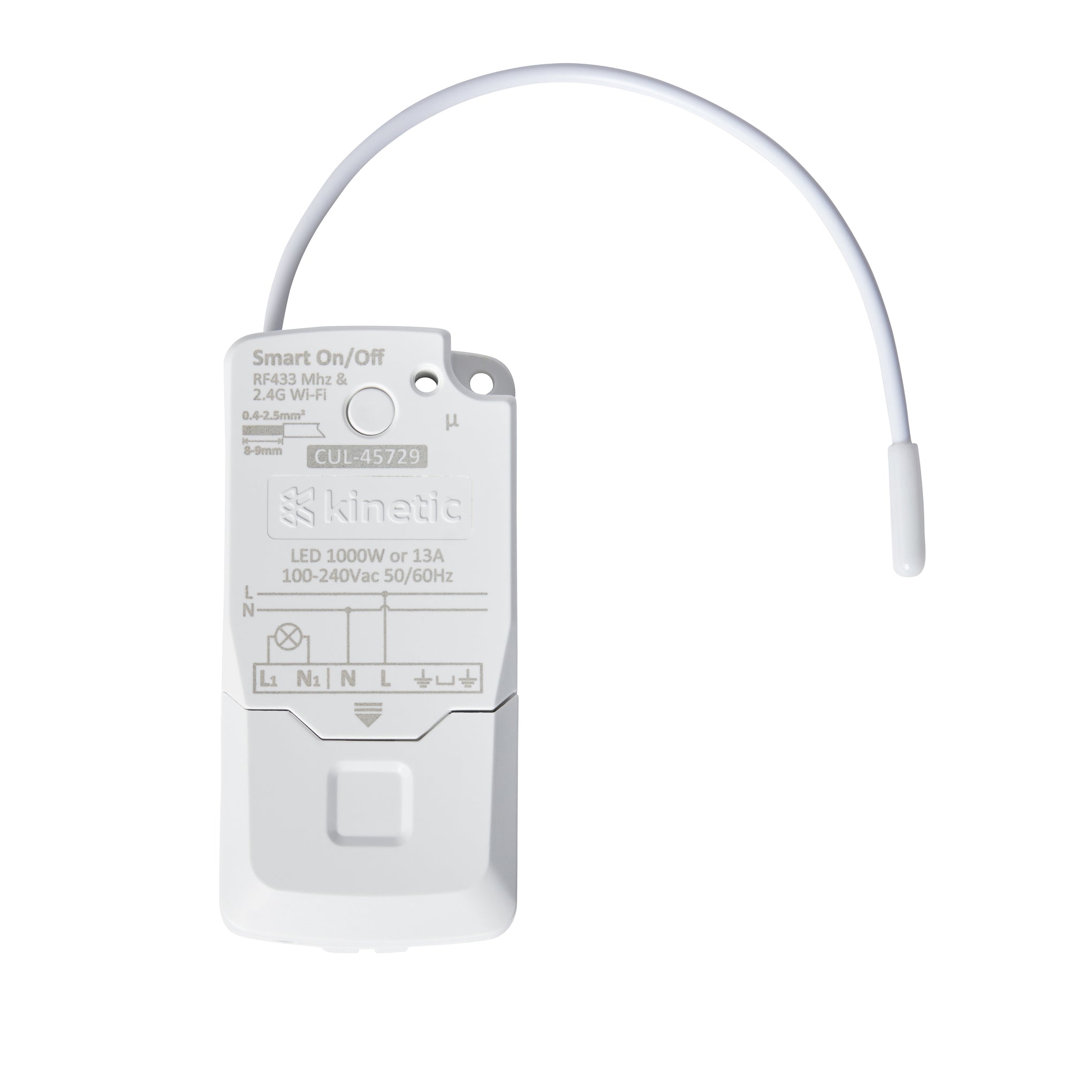 Forum CUL-45729 Kinetic Professional 1 Channel RF / Smart WiFi Receiver White