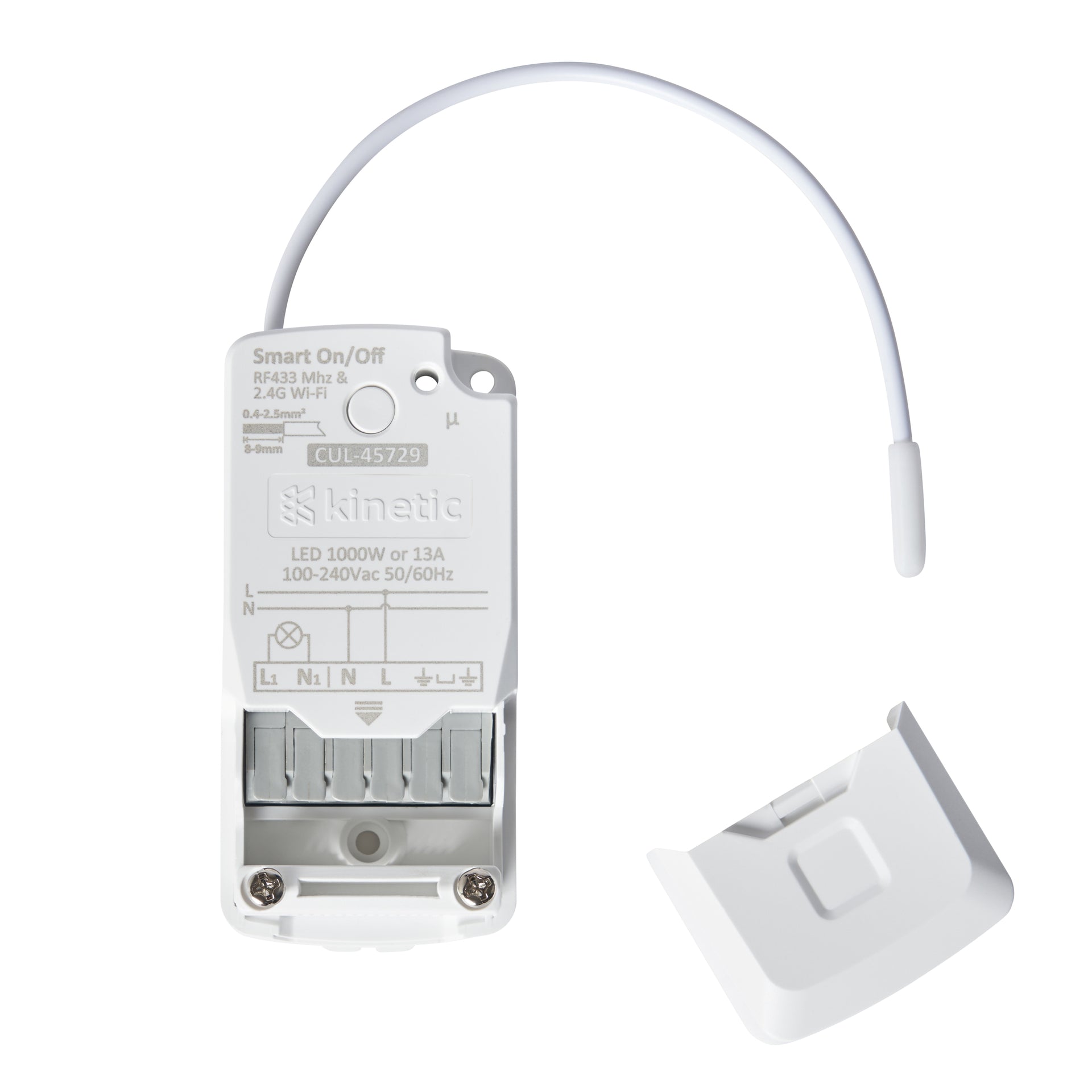 Forum CUL-45729 Kinetic Professional 1 Channel RF / Smart WiFi Receiver White