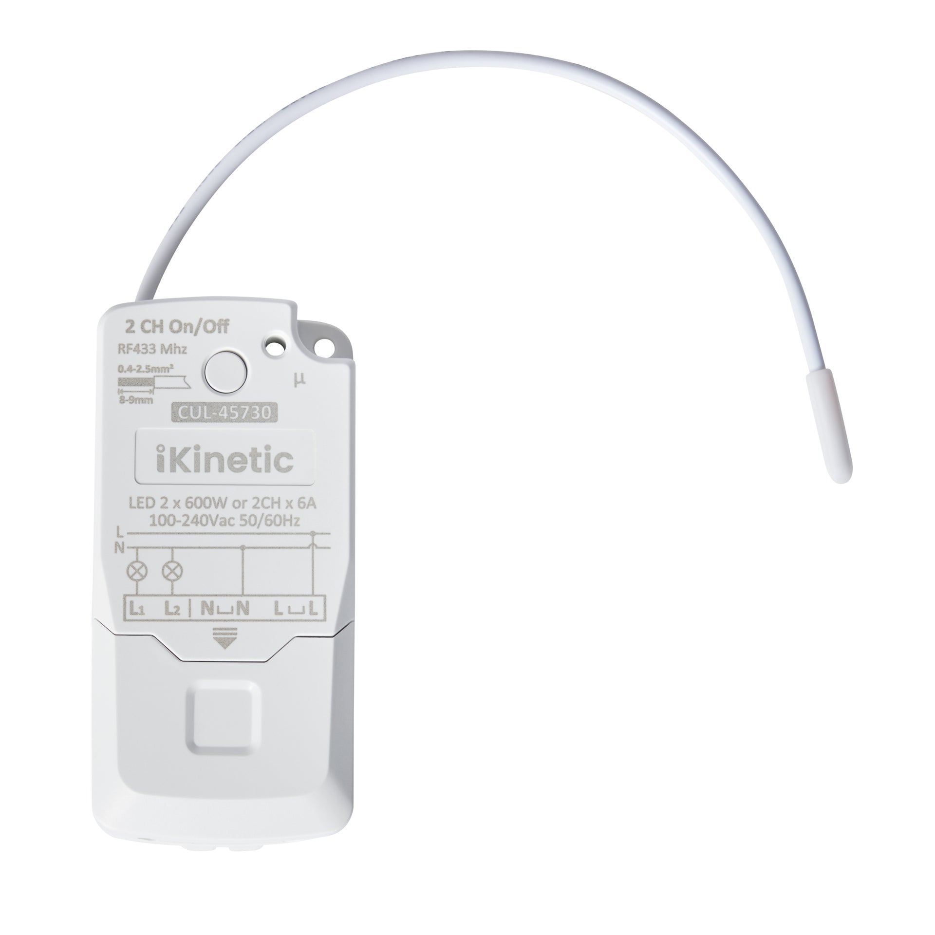 Forum CUL-45730 Kinetic Professional 2 Channel RF Receiver White