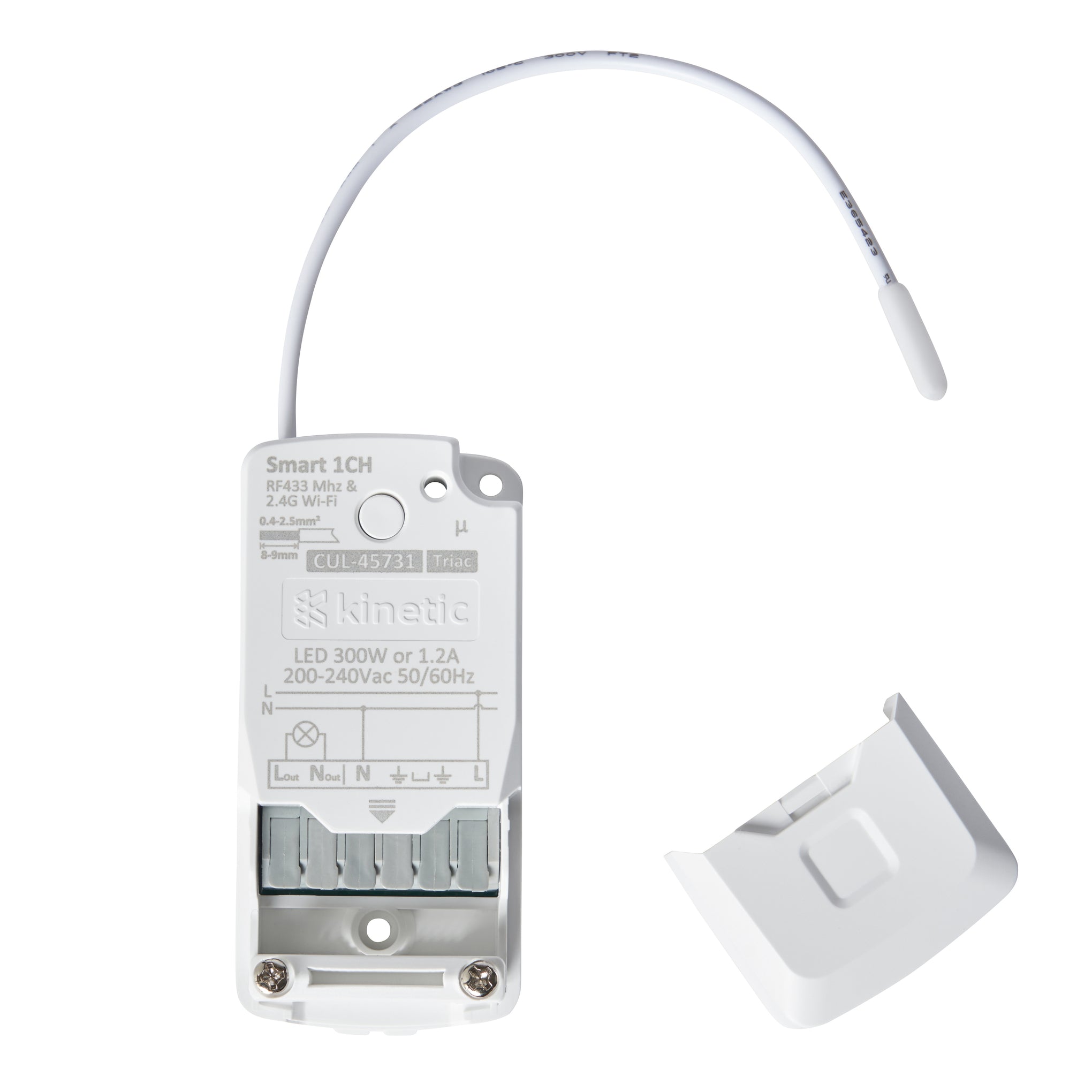 Forum CUL-45731 Kinetic Professional 1 Channel RF / Smart WiFi Dimmable Receiver White