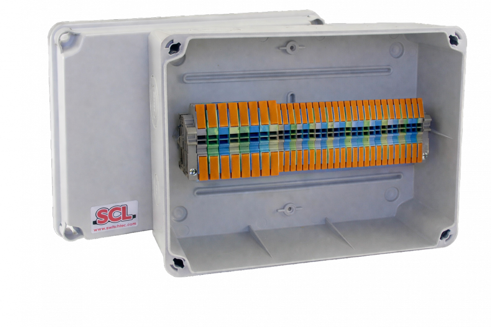 Switchtec CURDPH SCL 10 Way Consumer Unit Relocation Kit with Lever Terminals 185 x 246 x 100mm Grey